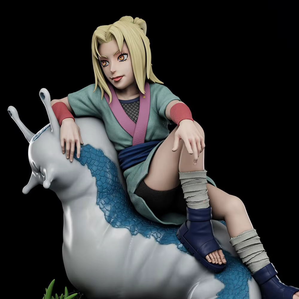 Estatua de anime miniatura gris 3D DIY sin pintar y sin montar