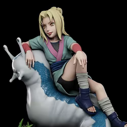 Estatua de anime miniatura gris 3D DIY sin pintar y sin montar