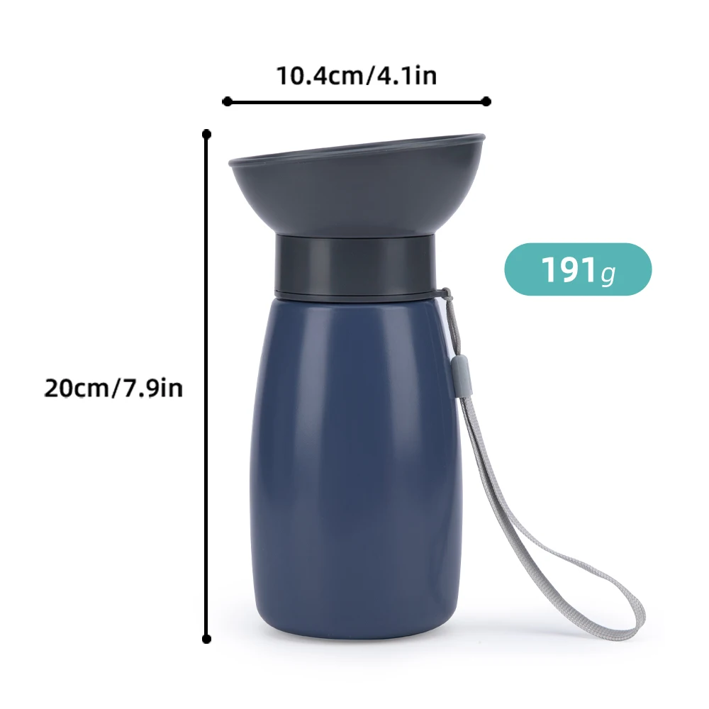Botella de agua portátil para perros Holapet vista frontal