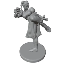 Figura de anime impresa en 3D gris, mini estatua GK decorativa