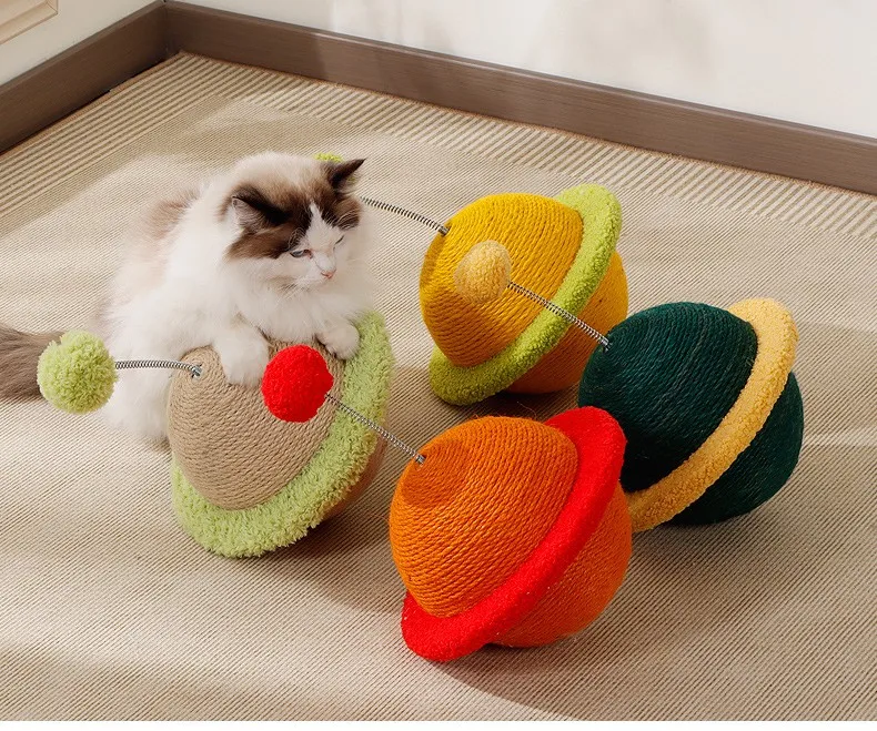 Tabla rascadora de sisal con bolas