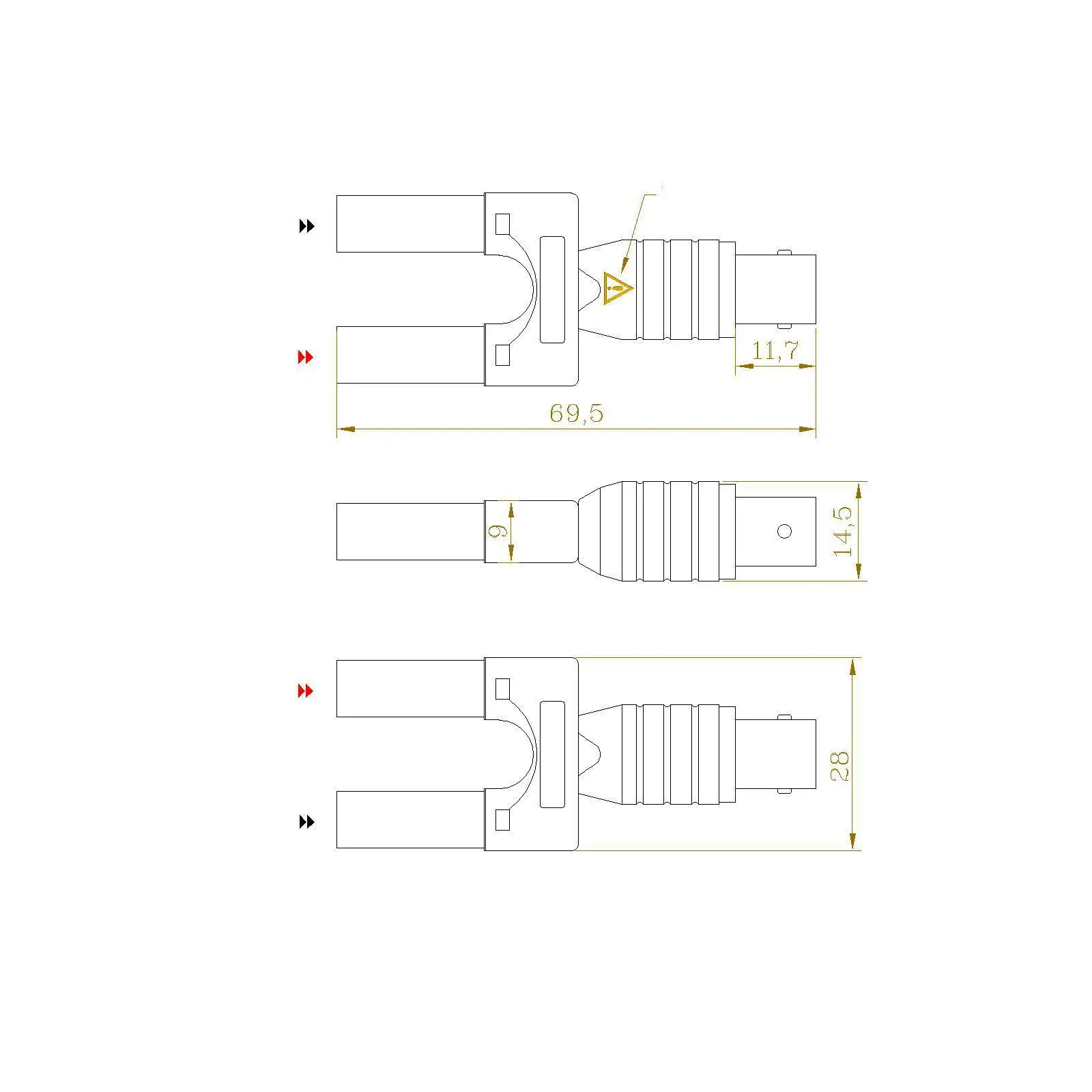 Adaptador BNC para Sondas de Osciloscopio – Conector Portátil de 4mm - imagen 2