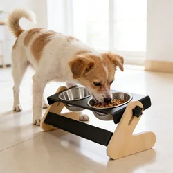 Comederos elevados para perros y gatos con base antideslizante