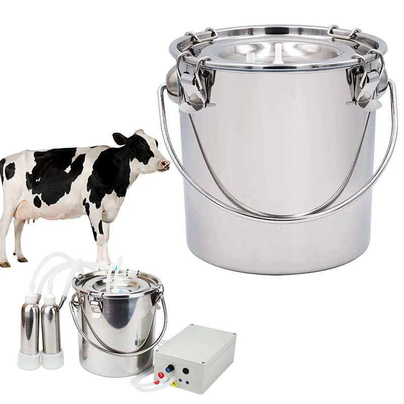 Cubo de leche acero inoxidable con bomba de vacío