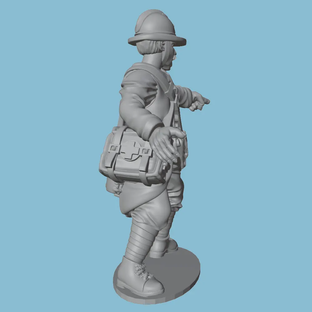 Figura de instructor y personal médico en kit de resina
