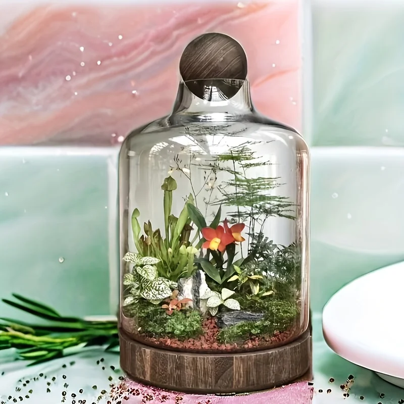 Acuario para peces con mueble de madera decorativo - imagen 5