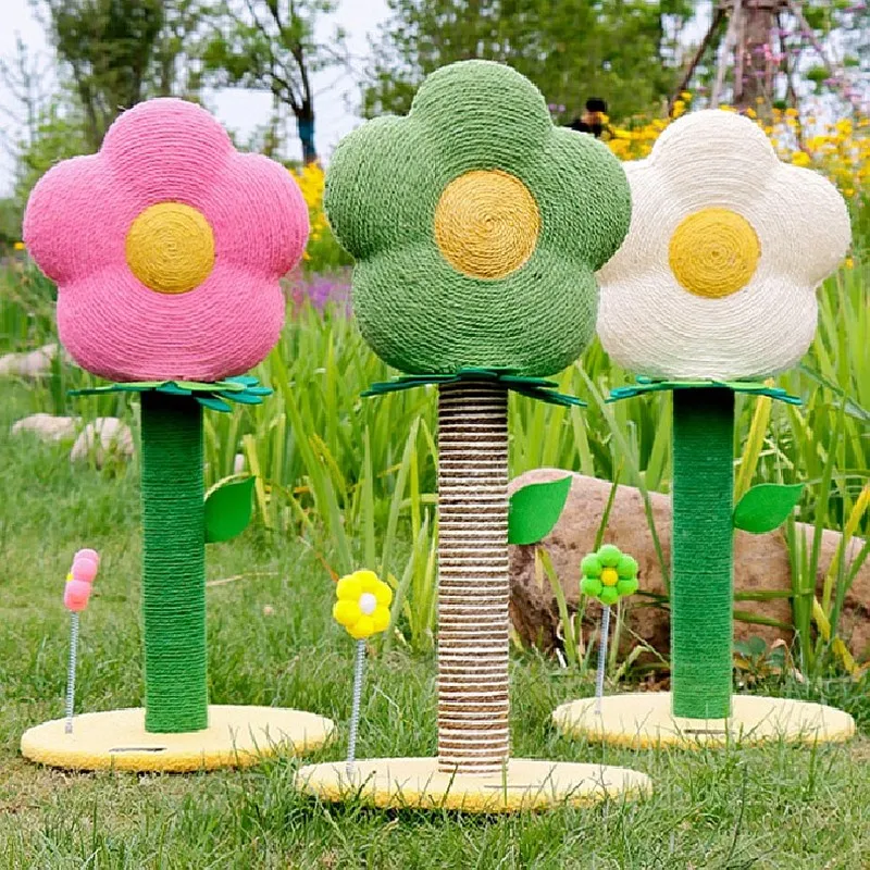 Rascador para Gatos de Sisal – Torre con Forma de Flor - imagen 2