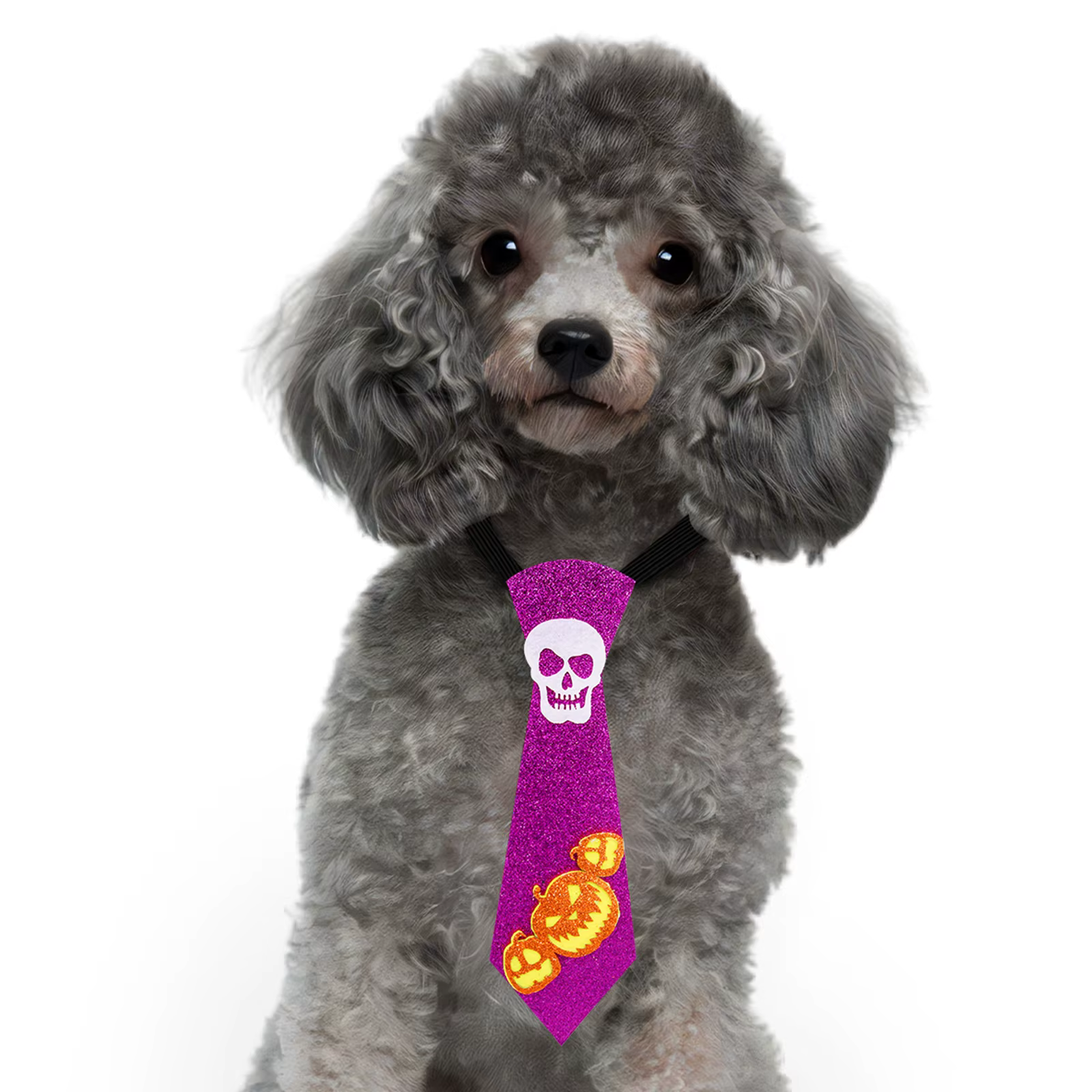 Corbata ajustable para perro grande de Halloween con calabazas - imagen 2