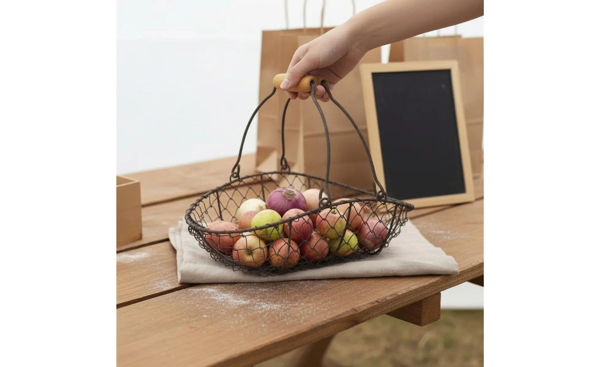 Cesta portátil para uso doméstico y exterior