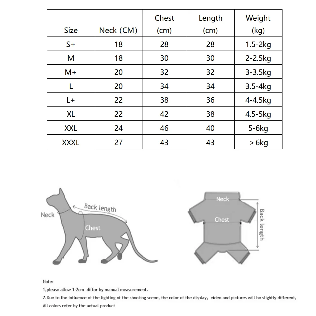 Pijama algodón 4 patas para gatos Sphynx y Devon Rex - imagen 2