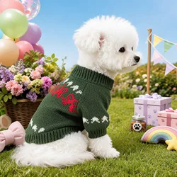 Suéter Navideño para Gatos y Perros Pequeños – Tejido Festivo de Invierno