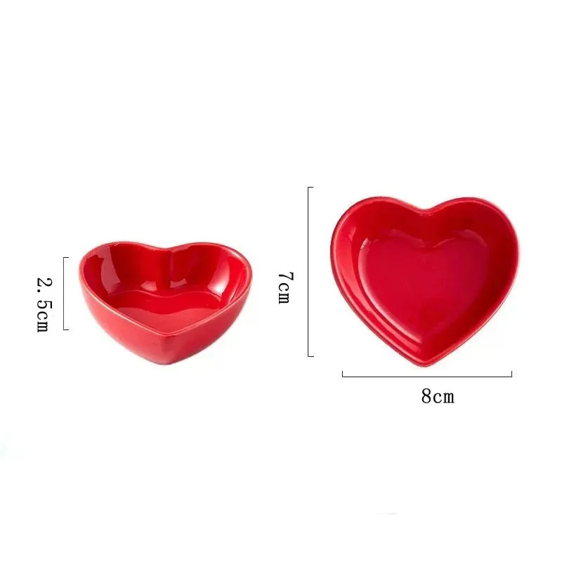 Tazón cerámico en forma de corazón para hámster