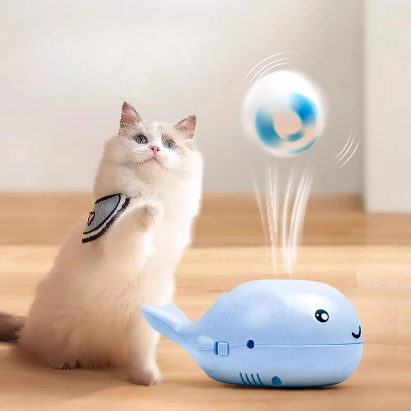 Gato jugando con la pelota