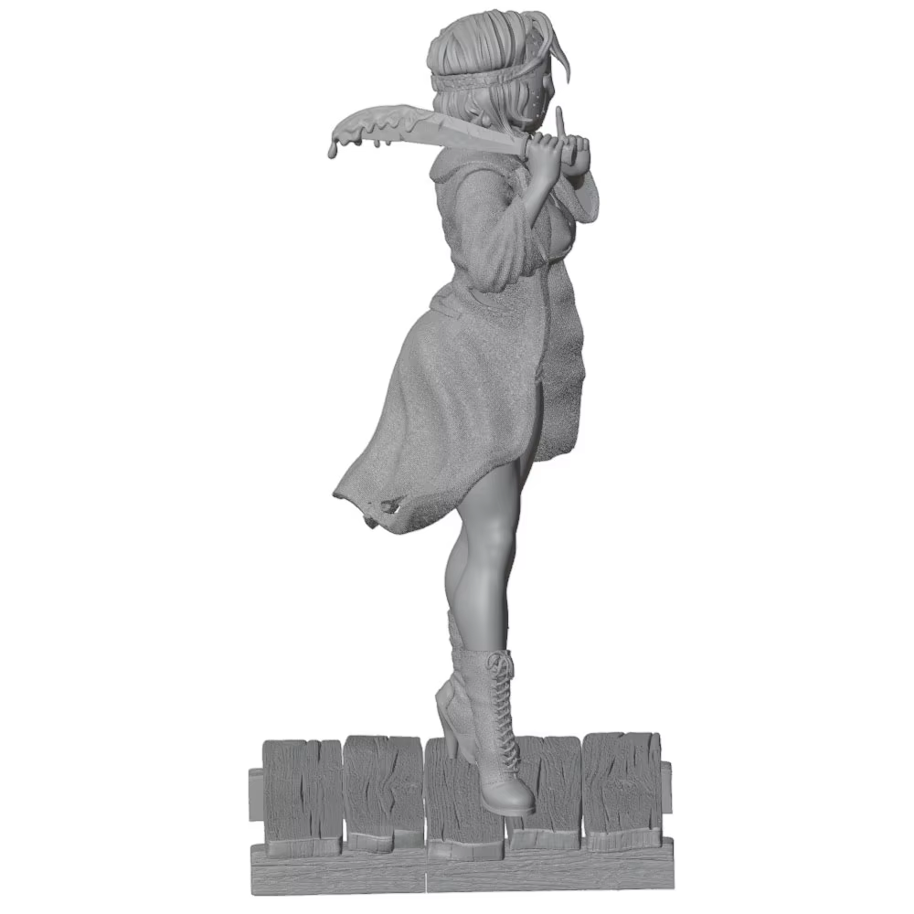 Figura resina GK 1/24 chica sexy 75mm sin pintar – Modelo DIY gris - imagen 3