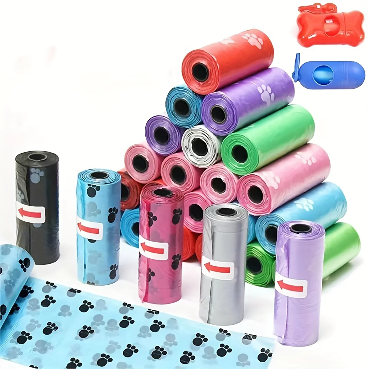Bolsas higiénicas para perros con diseño de huella