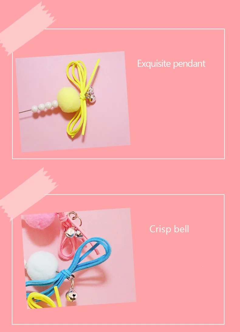 Detalle de la varita con bola de lana