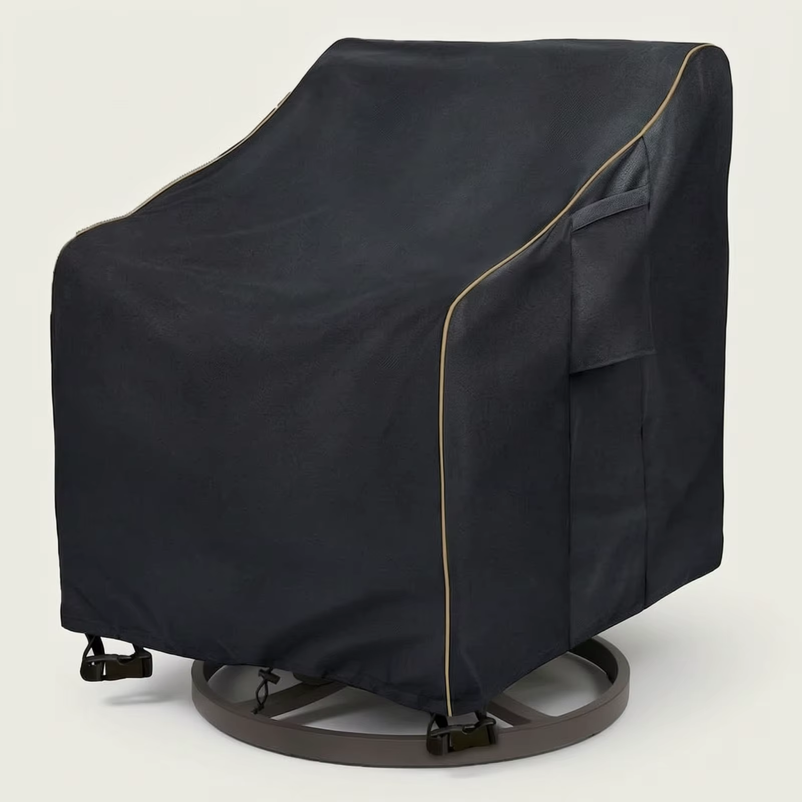 Funda para silla giratoria resistente a la intemperie con bolsillo lateral - imagen 3