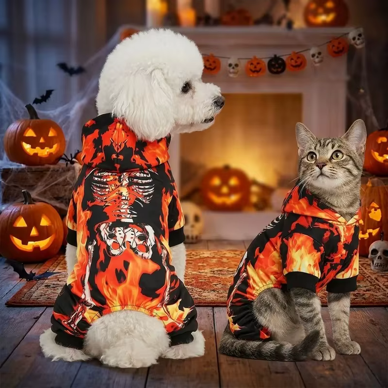 Pijama Calavera de Halloween para Gato y Perro - imagen 3