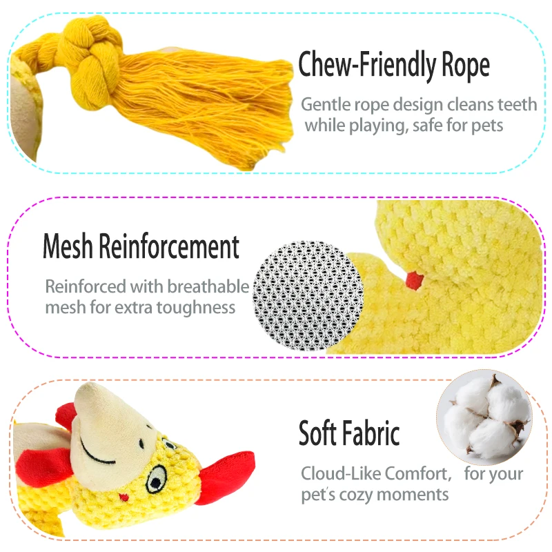 Rana de peluche para perros