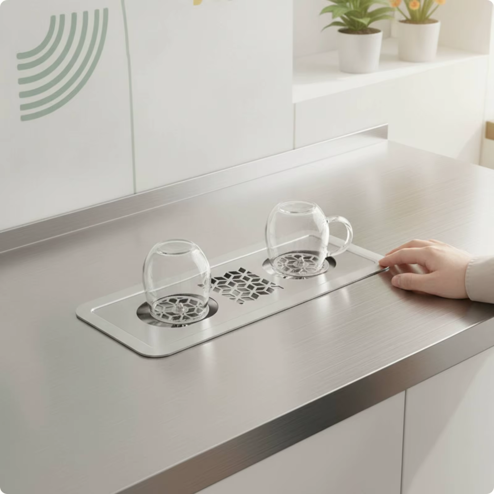 Enjuagador de tazas para gatos y perros, doble cabezal inox - imagen 4