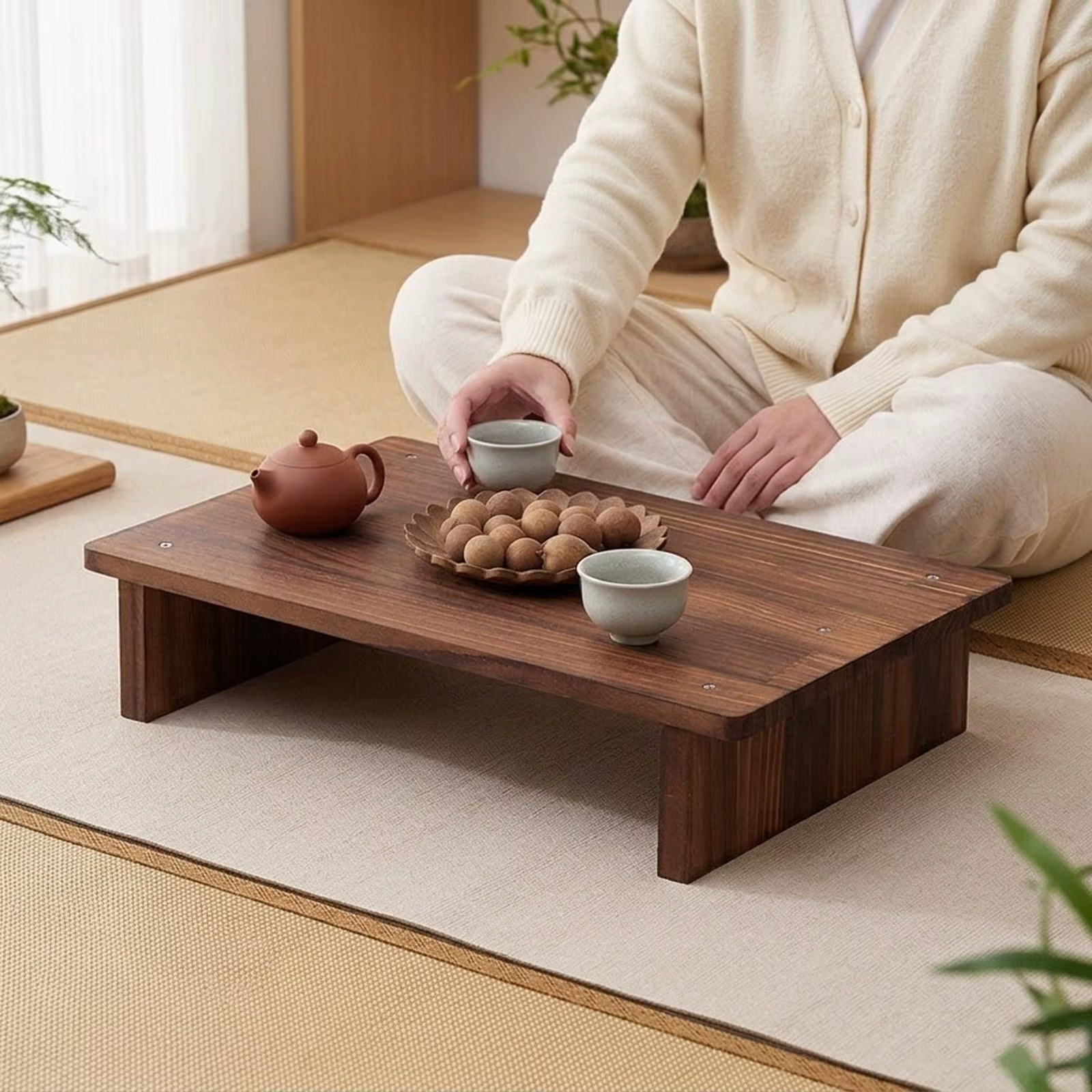 Mesa auxiliar de madera moderna para gatos y perros, centro o lateral - imagen 2