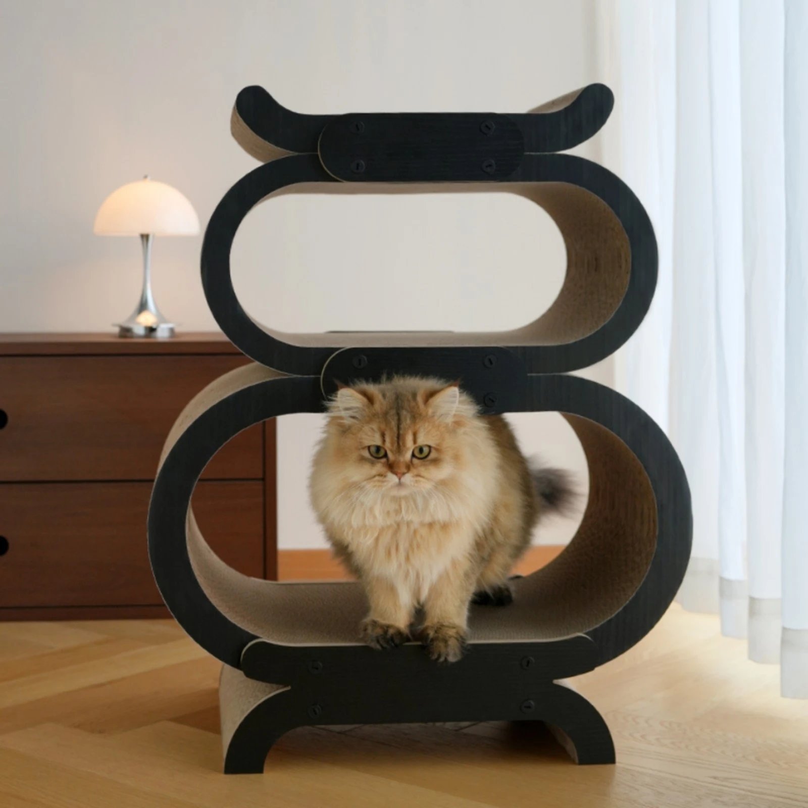 Rascador-cama para gato corrugado – Confort y rasca - imagen 2