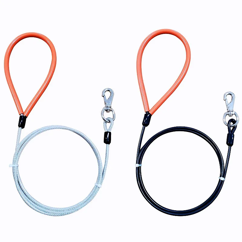 Correa de alambre de acero para perro resistente