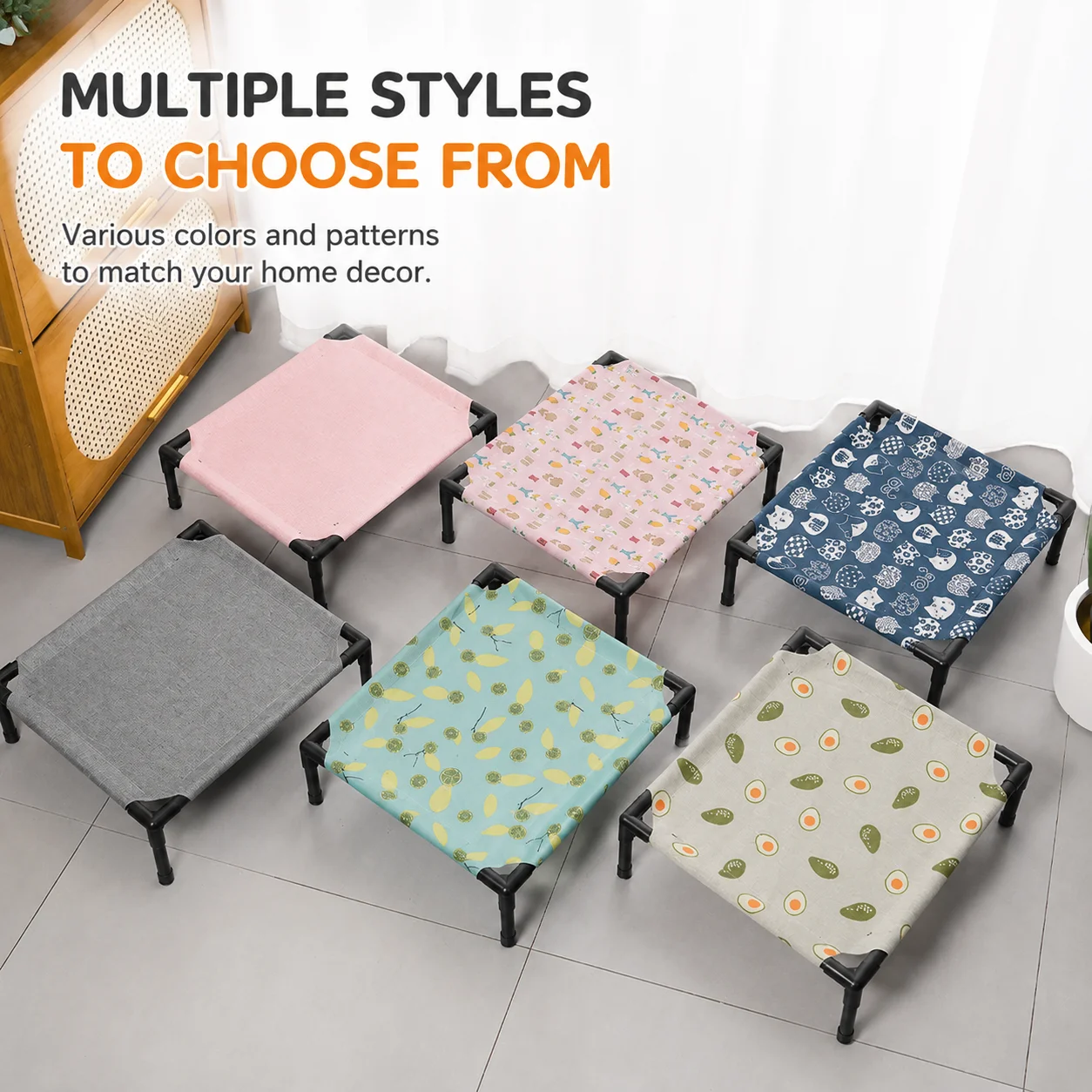Cama elevada transpirable para gatos – Casa de campaña con cesta lavable - imagen 5