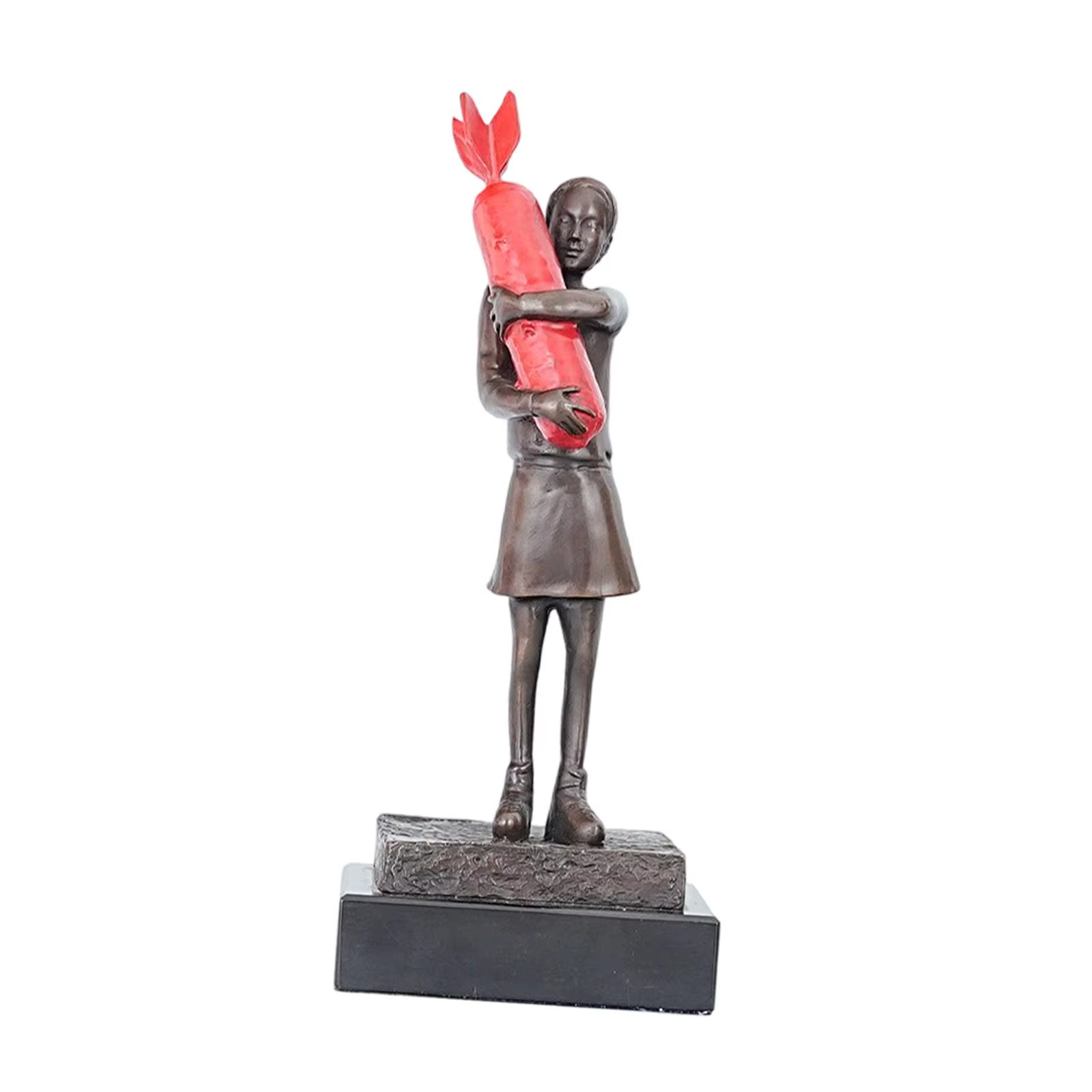 Figura decorativa de latón para gatos y perros, chica moderna - imagen 2