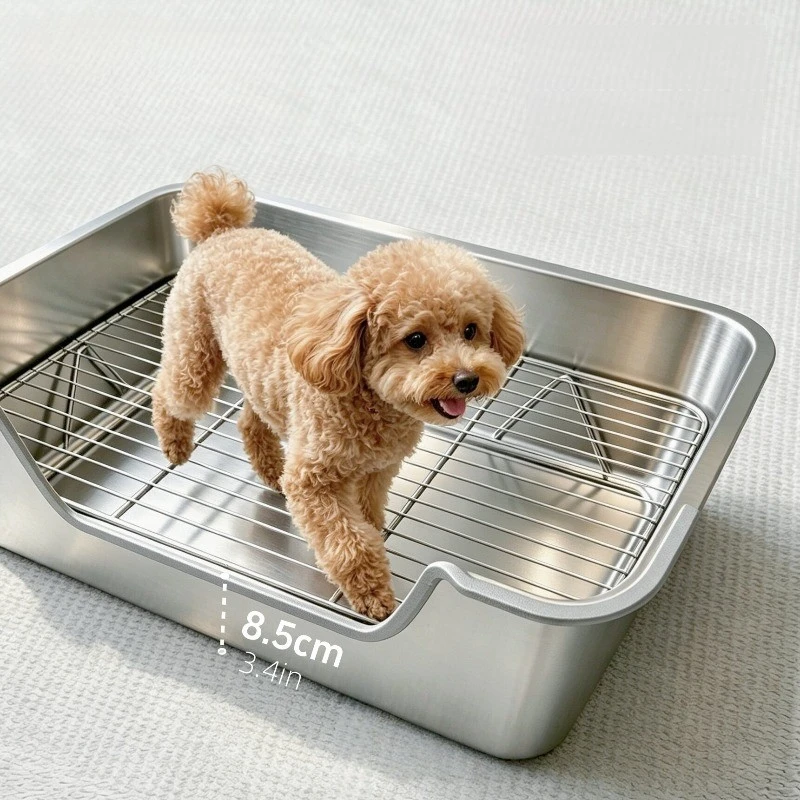 Bandeja sanitaria para perros y gatos en acero inoxidable - imagen 4