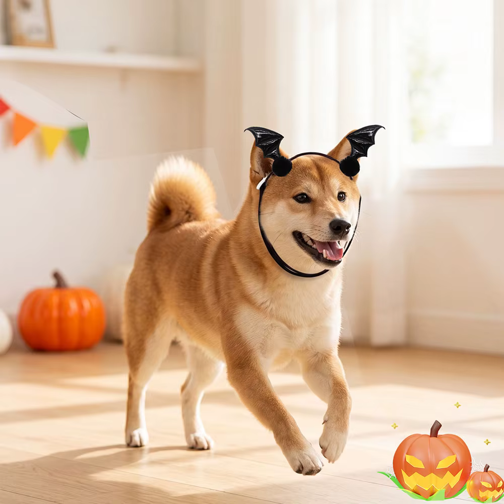 Lazos ajustables para el pelo de perro Halloween alas murciélago - imagen 4