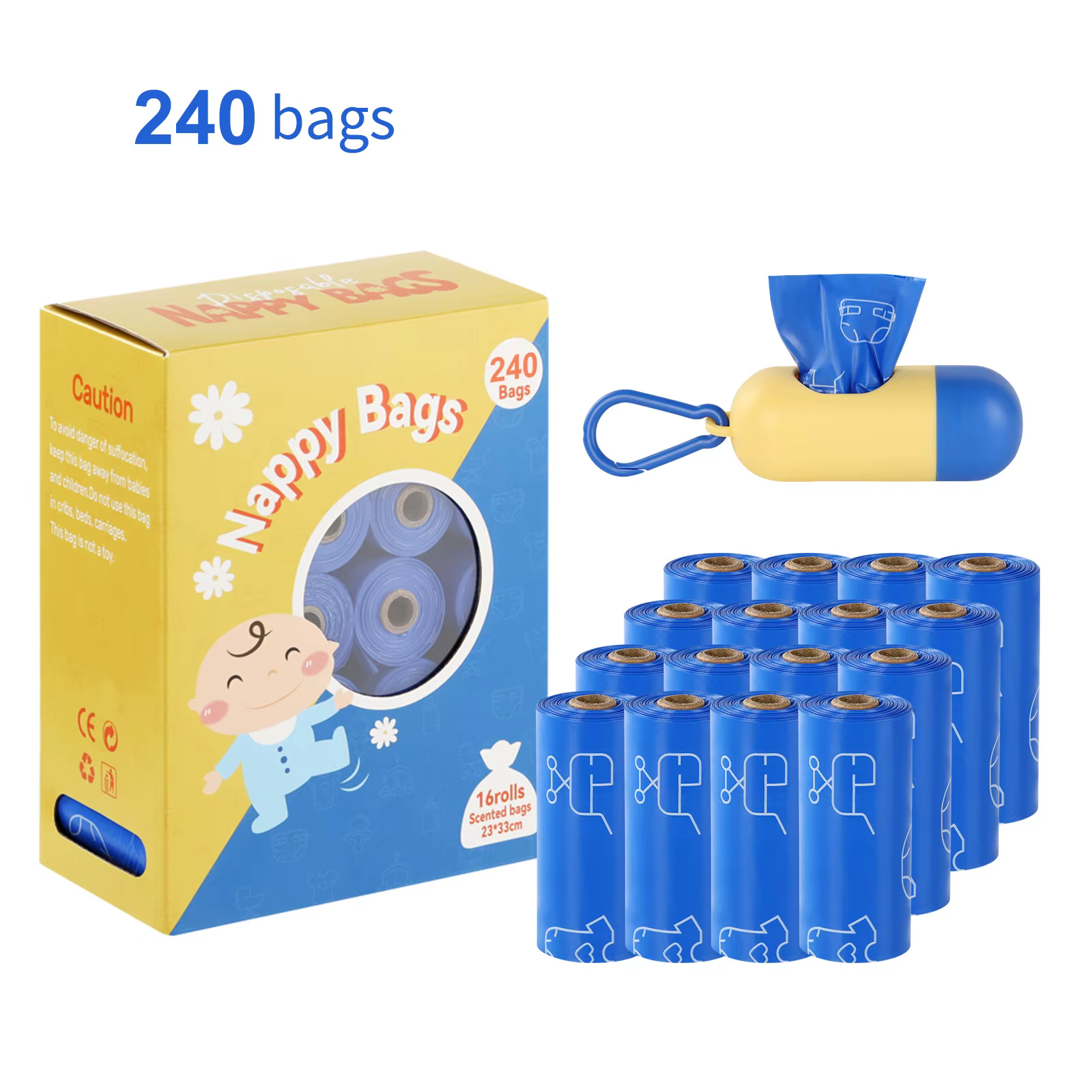 Dispensador bolsas para excrementos de perros y gatos, portátil - imagen 5