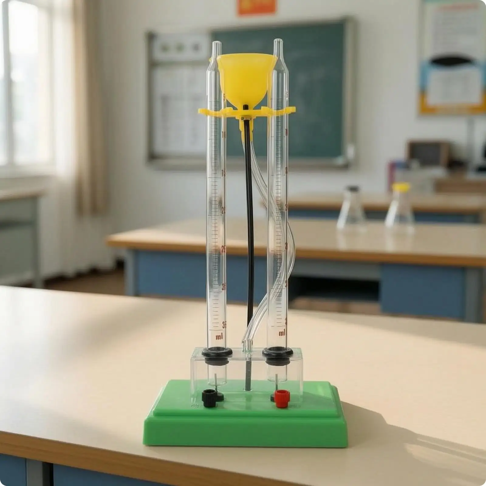 Aparato de Electrólisis del Agua con Tubos Graduados para Observar Fácilmente el Agua