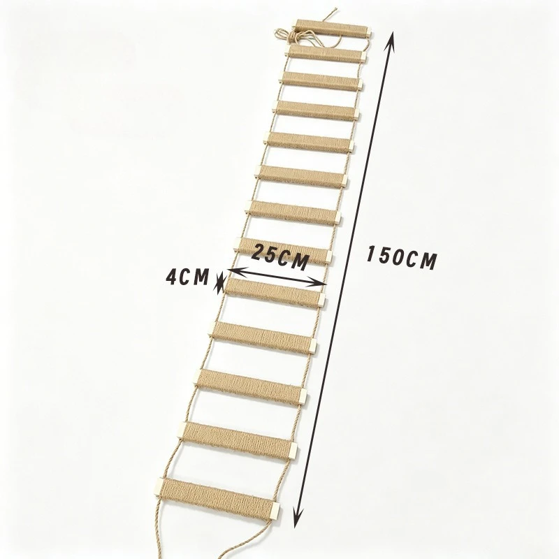 Escalera Rascador para Gatos de Madera con Cuerda de Sisal - imagen 5