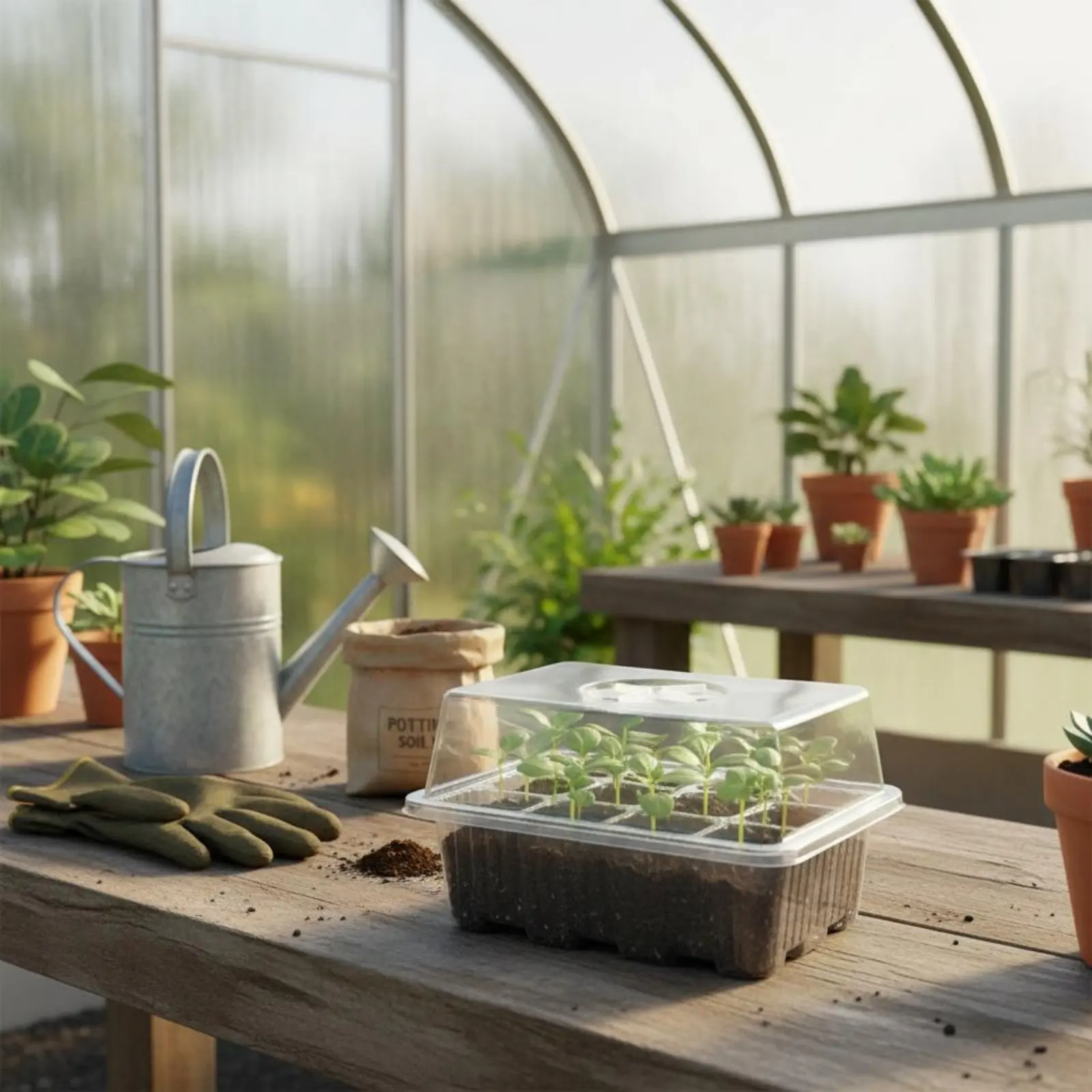 Kit de germinación reutilizable de brotes con bandeja de compartimentos - imagen 3