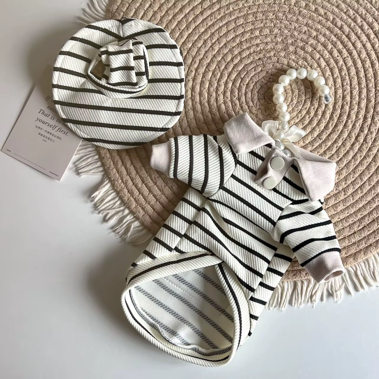 Chándal Invierno para Perros Pequeños – Sudadera Capucha y Camiseta a Rayas - imagen 5