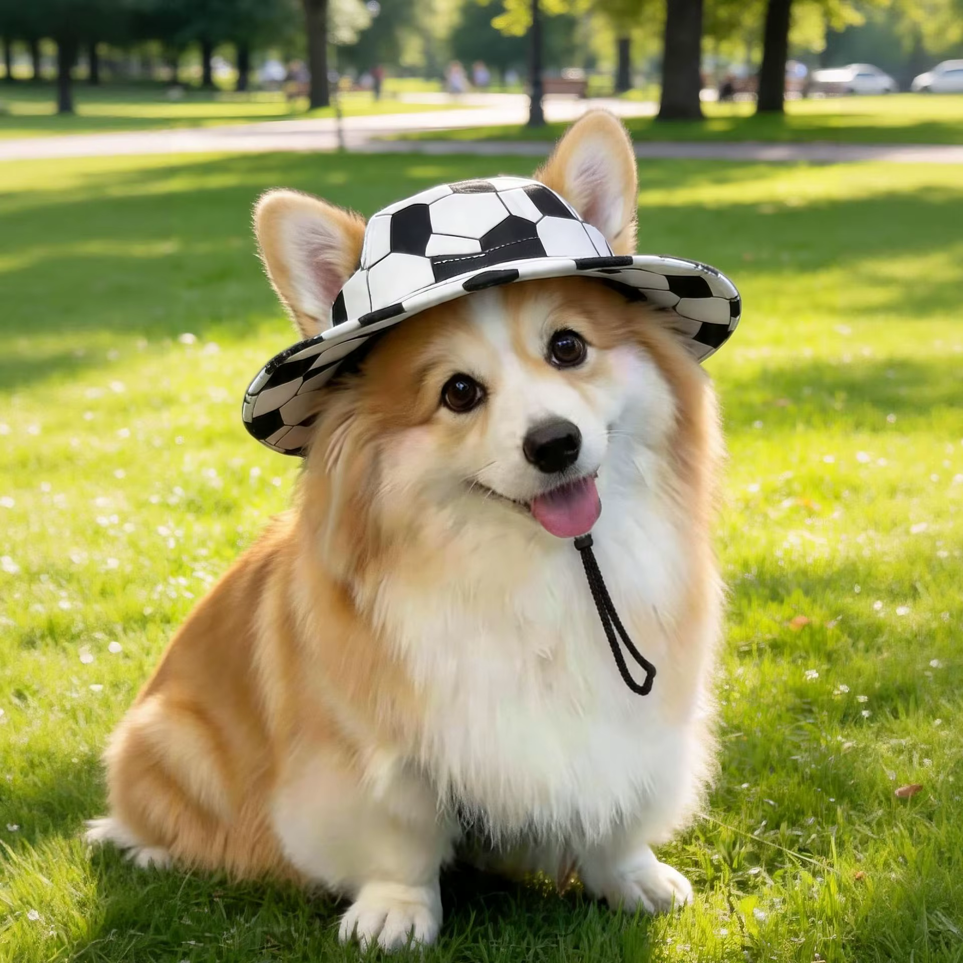 Gorro de protección solar para perros pequeños con sombrero decorativo