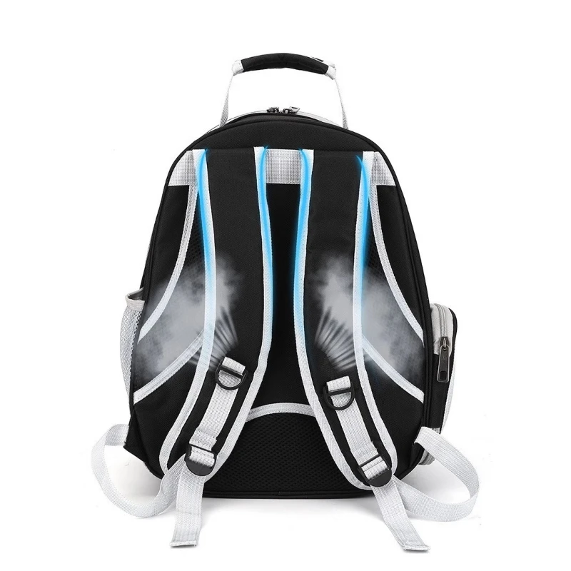 Mochila cerrada lista para ser guardada o transportada