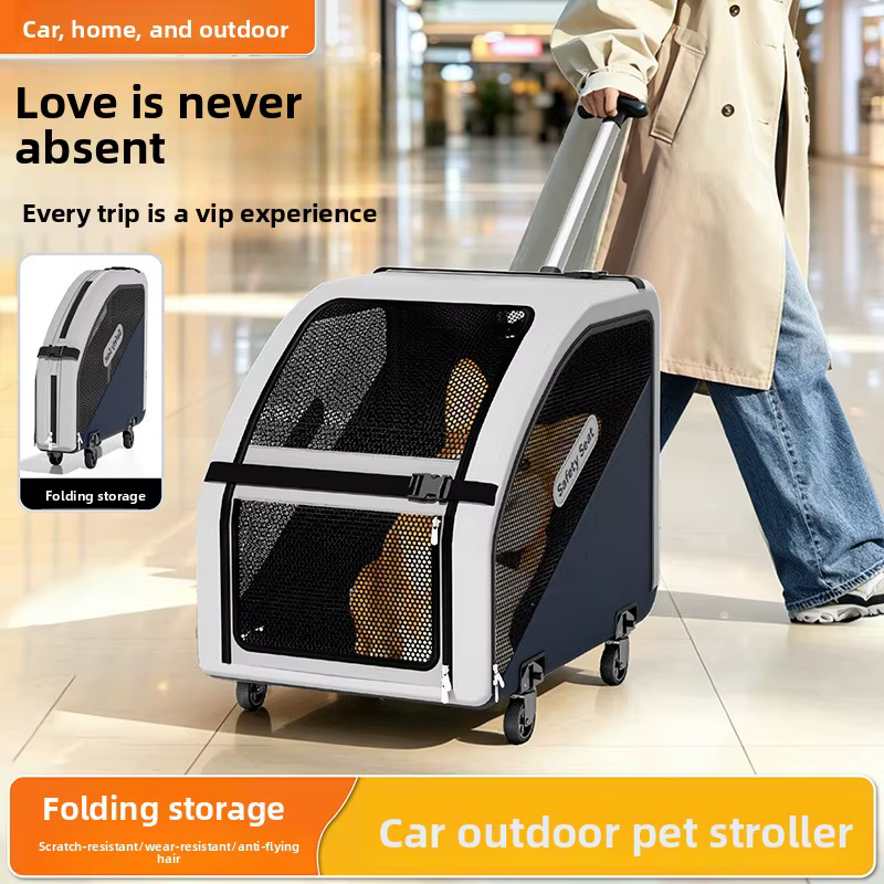 Carrito de paseo plegable para gatos y perros medianos y grandes - imagen 3