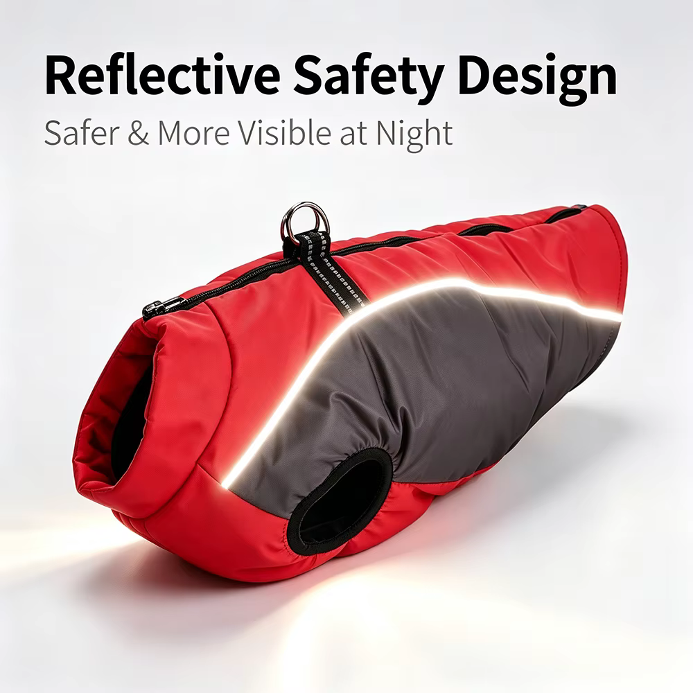 Chaleco cortavientos para perros Westie con reflectores y anillo D - imagen 3