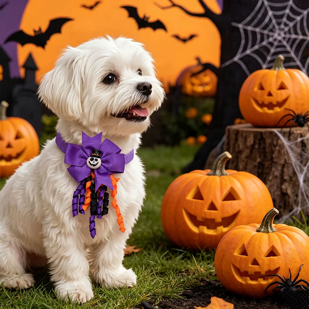 Lazos de Halloween ajustables para perros: adorno de fiesta cartoon - imagen 5