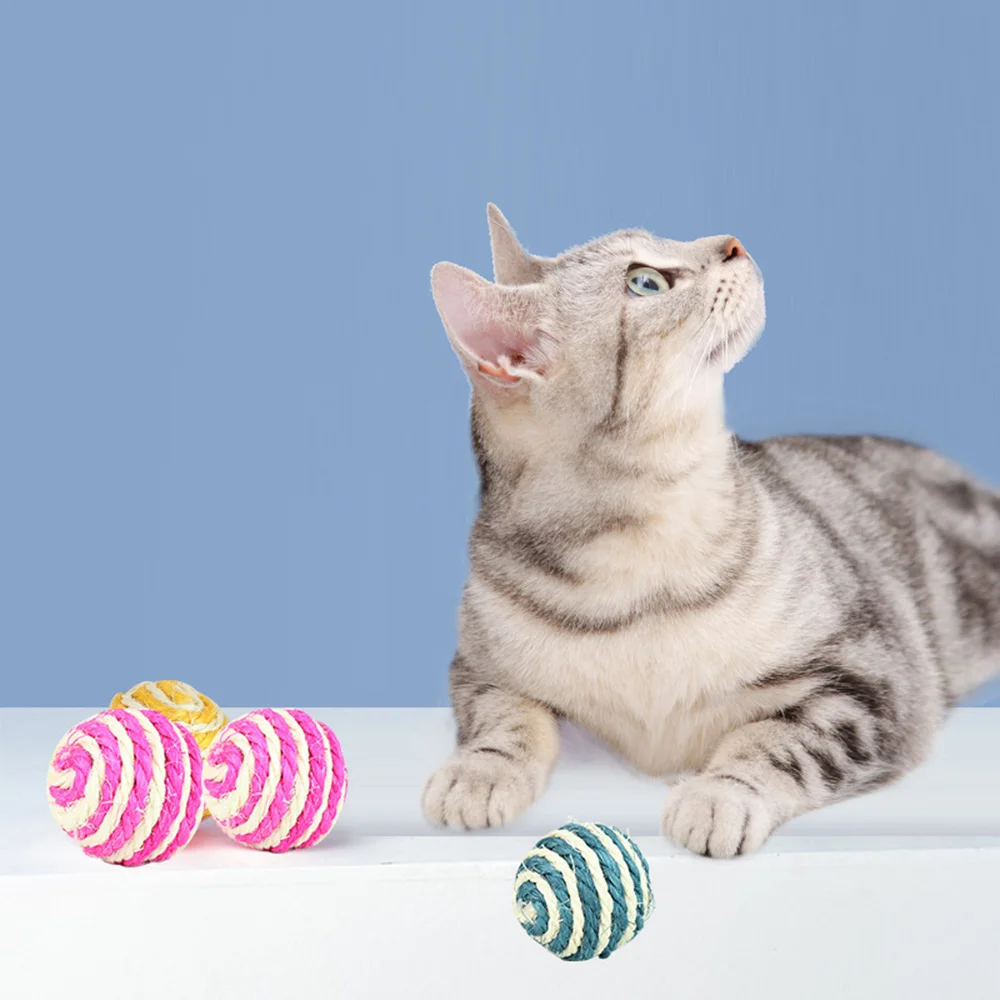 Gato jugando con varitas y Sisal