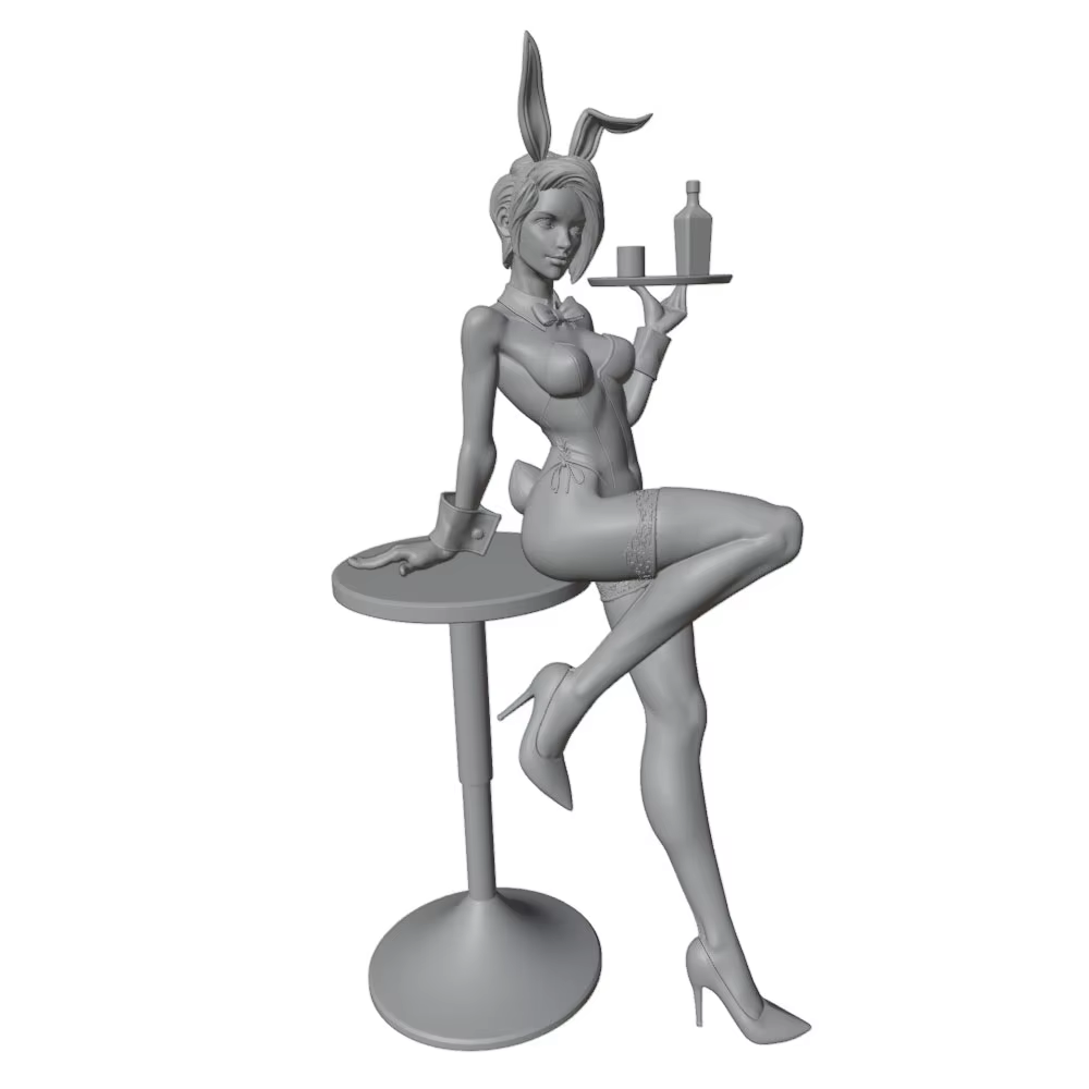 Kit de maqueta 3D DIY figura gris sin montar ni pintar - imagen 2