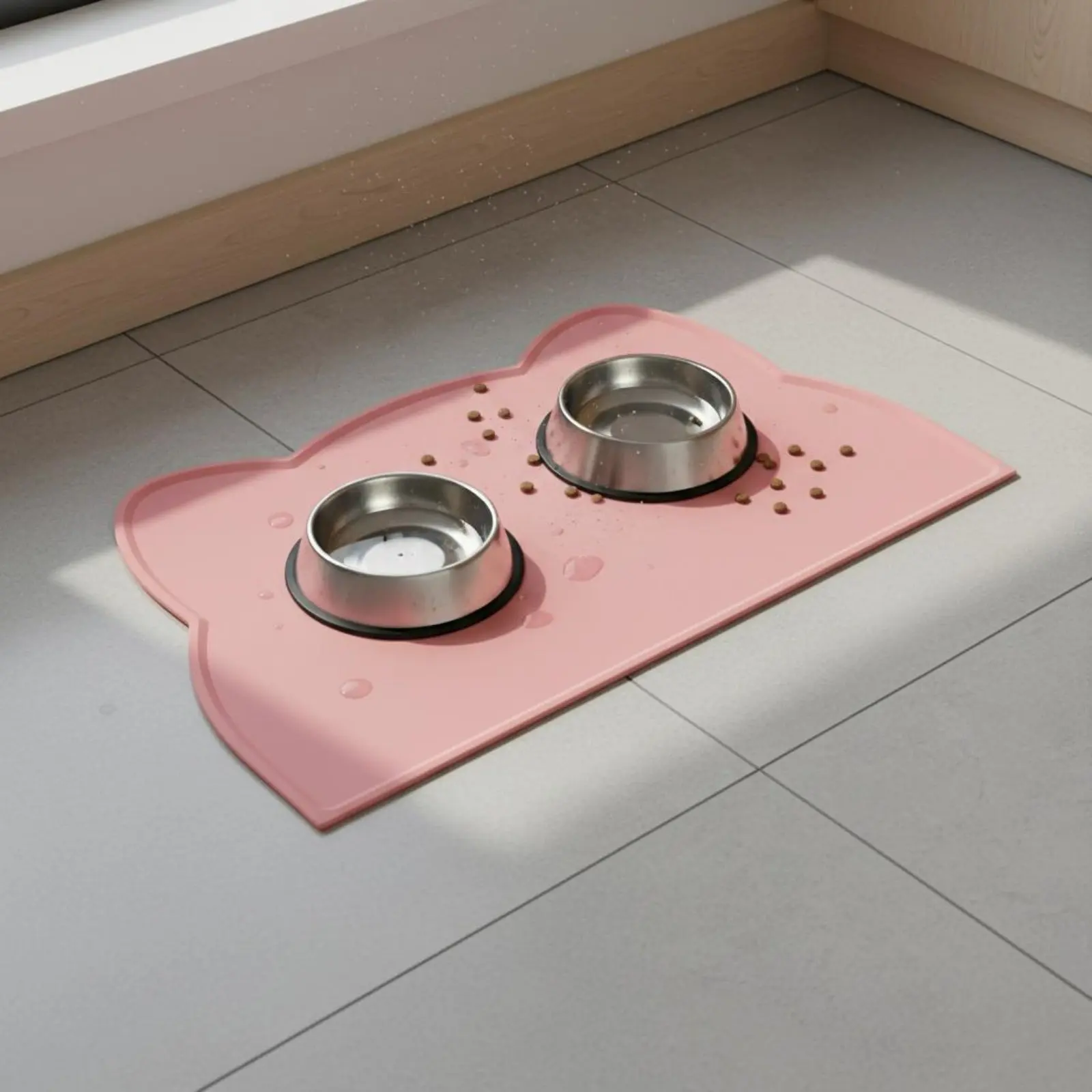 Tapete impermeable fácil de limpiar para comedero gatos y perros - imagen 5