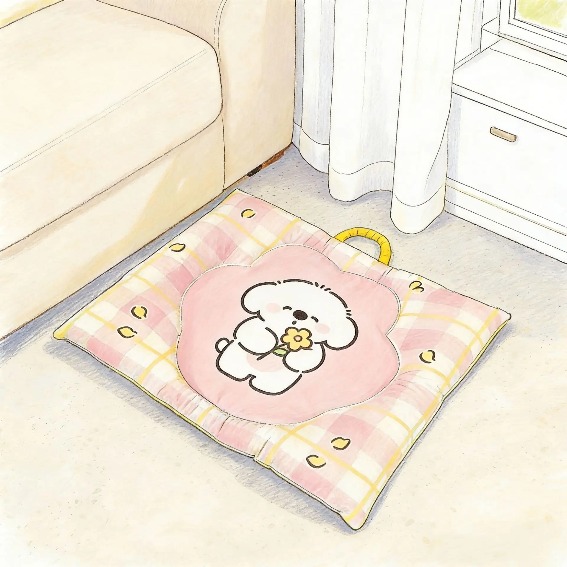 Alfombra en dormitorio o rincón del hogar