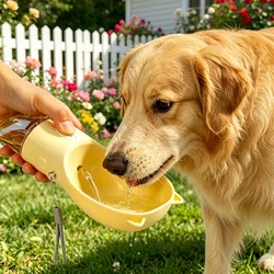 Botella de agua portátil para perros y gatos, bebedero exterior