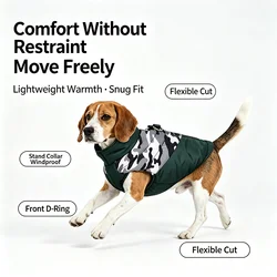 Chaqueta invierno impermeable viento perros pequeños medianos Bulldog Pug