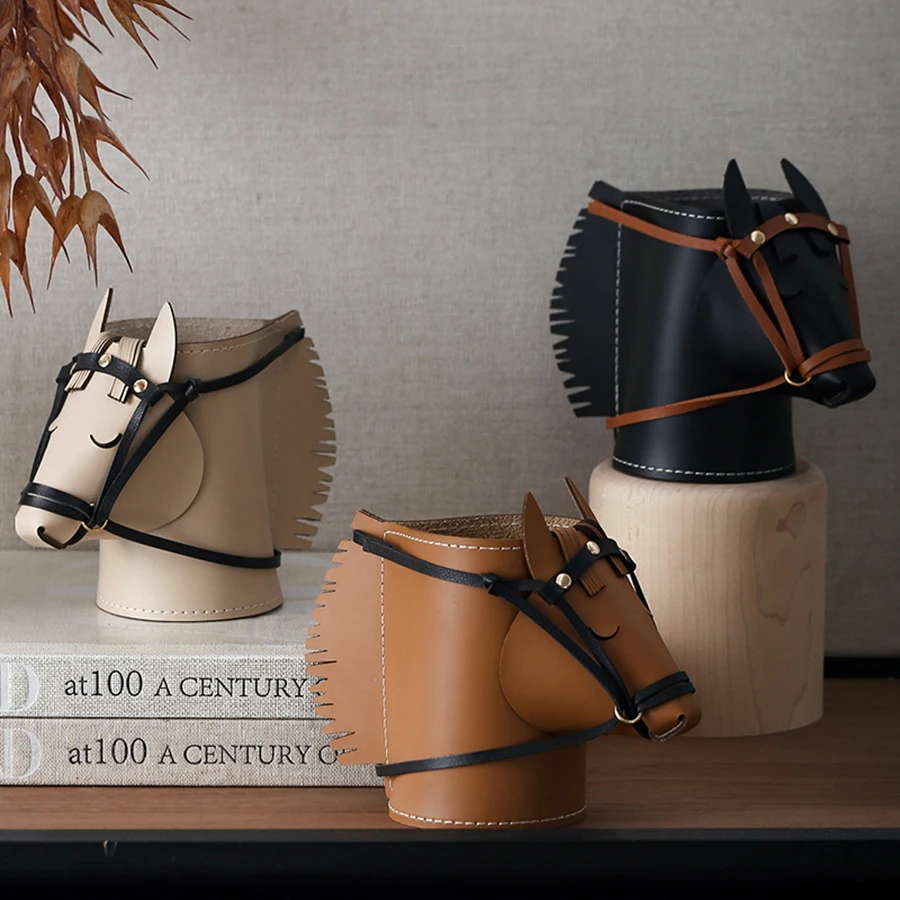 Caja Almacenamiento Decorativa Caballo – Organizador Maquillaje Escritorio