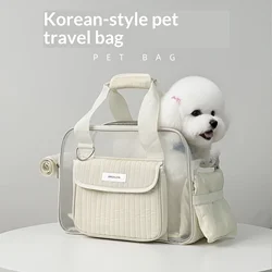Ligera bolsa de transporte transpirable para perros y gatos pequeños