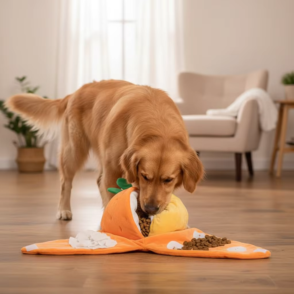 Juguete interactivo para perros pequeños – Alimentación lenta con premios y sonido